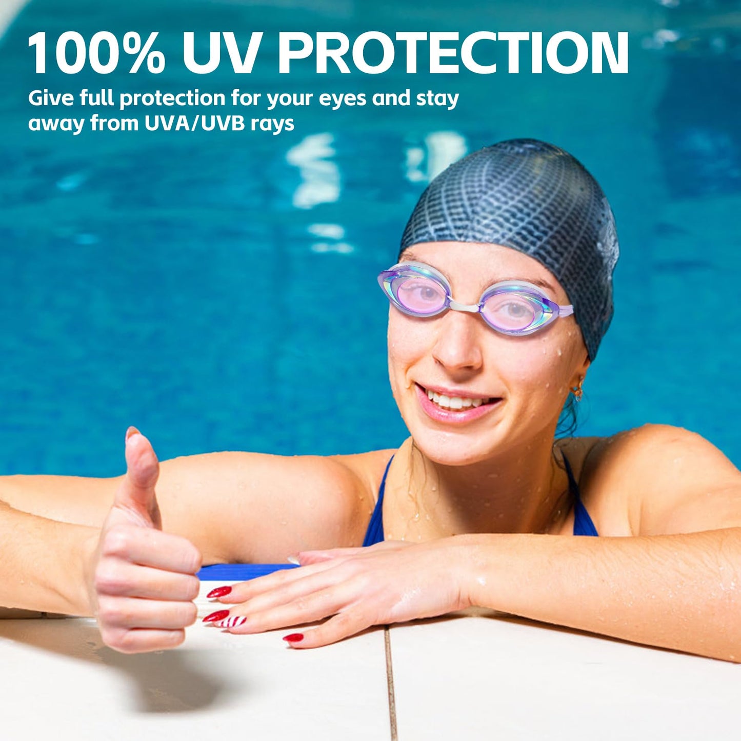 ITOWE 2 Pack Competitive Swim Goggles Adult Women, Swimming goggles Adult For Men Women Youth Bungee Strap Soft Silicone Leakproof Racing Water Goggles Panoramic Clear Vision Anti Fog UV Protection