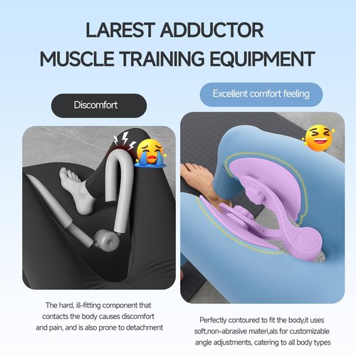 Thigh Master 35lb,Pelvic Floor Exercise,Kegel Pelvic Floor Muscle Thigh Exerciser for Women,with 2 Resistance Band,Inner Thigh Workout Equipment (Lilac Purple)