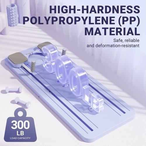 Zojio Pilates Board - 2024 Pilates Reformer Set, Multi-Purpose Foldable Pilates Reformer Board for Home, 5in1 Pilates Sliding Board (Purple)