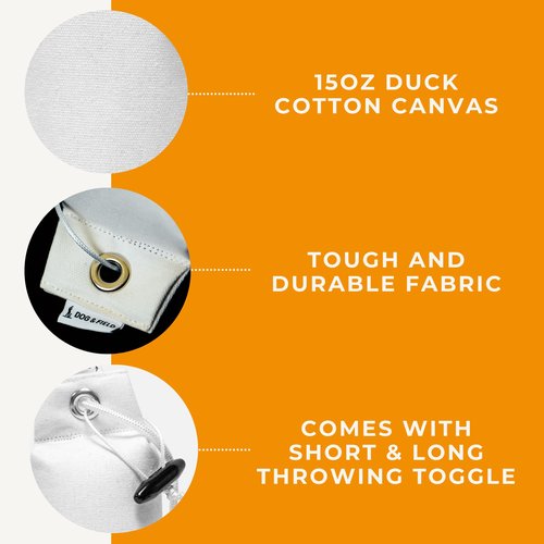 Dog & Field Puppy Training Dummies - White. 3.5oz Canvas Training Dummy for Puppies. Dog Retriever Training Dummy, Dog Training Bumper, Hunting Dog Accessories, Water Float Dummy