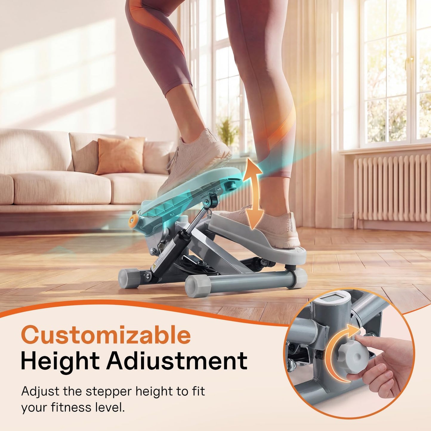YYJO Twist Mini Stepper with Resistance Bands