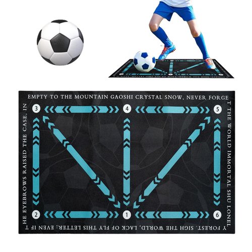 Soccer Training Mat, Non-Slip Silent Football Footstep Training Mat for Soccer Practice and Agility Drills, Enhance Footwork and Ball Control