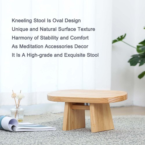 Halotribe Meditation Bench. Meditation Stool Stable Design. Seiza Prayer Bench. Wooden Handcrafted.