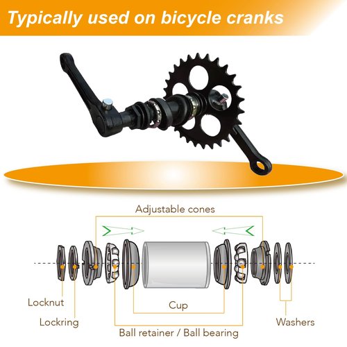 VANSIHO 4pcs Crank Bearing 5/16??Ball Size x 9 Balls - Precision Engineered for BMX, Beach Cruiser, and Stretch Bicycles (B-020B)