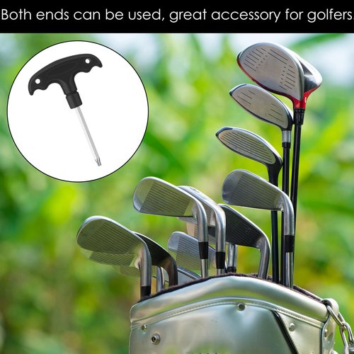Psyqtsuary Golf Wrench Adjustable Golf Tool with Plastic Handle Golf Driver Spike Wrench Stainless Steel Golf Driver Tool for Golf Club Driver Equipment(Black)