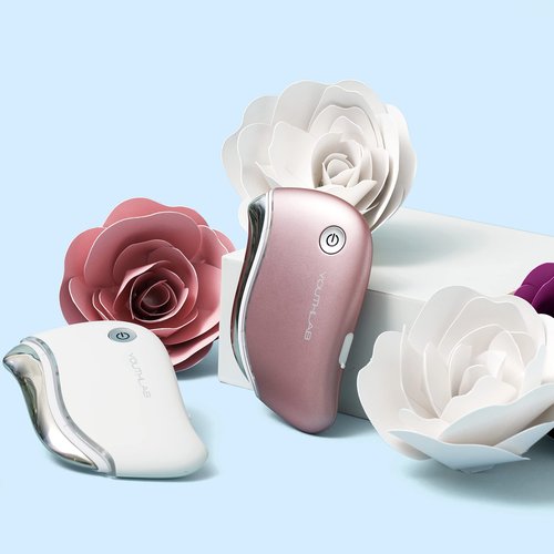 YOUTHLUX ProSculpt Heated Gua Sha Facial Massager – Electric Guasha Tool for Face Sculpting, Relaxation & Skincare | Soothing Vibration Facial Massage Tool with Contoured Design (White)