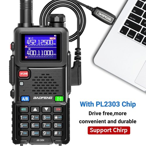 Ham Radio Baofeng Radio Long Range AR-5RM 10W Handheld NOAA Emergency Weather Radio 999CH Rechargeable Walkie Talkies with Programming Cable,USB-C Charging for Survival Gear Hunting Camping,2 Pack
