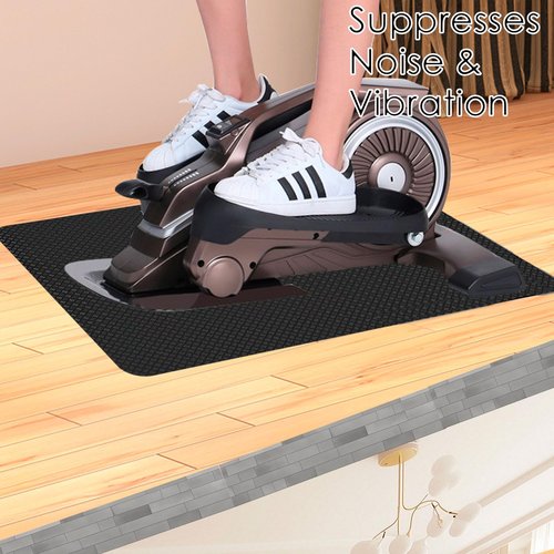 Double-Sided Non-Slip Leg Exerciser Machine Mat - Workout Mat for Under Desk Elliptical Pedal Ellipse Exercise