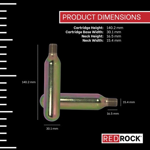 RedRock 45 Gram (60cc) CO₂ Cartridge – 5/8" Diameter