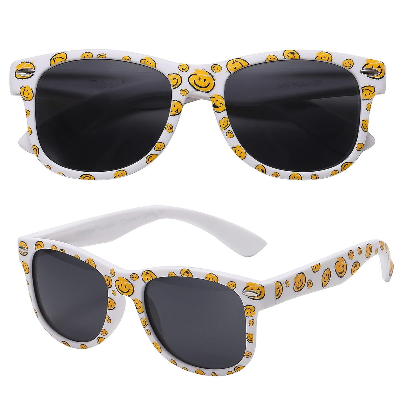PolarSpex Toddler Boys and Girls Kids Polarized Smiley Style Sunglasses