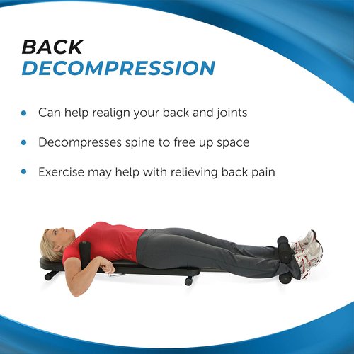 Stamina InLine Back Stretch Bench Upper and Lower Back Stretcher - No Inversion Decompression Fitness Equipment - Up to 250 lbs Weight Capacity