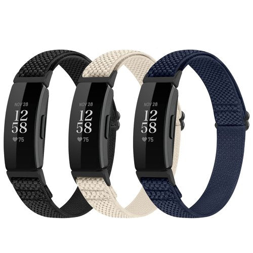 Huamanlou Adjustable Elastic Nylon Sport Bands Compatible with Fitbit Inspire 3/Inspire 2/Inspire/Inspire HR/Ace 2/Ace 3, Soft Loop Stretchy Straps Replacement Wristbands for Women Men