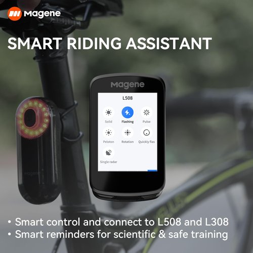 Magene C506 GPS Bike Computer - 2.4" Color Touchscreen, Smart Navigation, Fast WiFi & Bluetooth, Riding Assistant Wireless, Indoor Cycling & Training