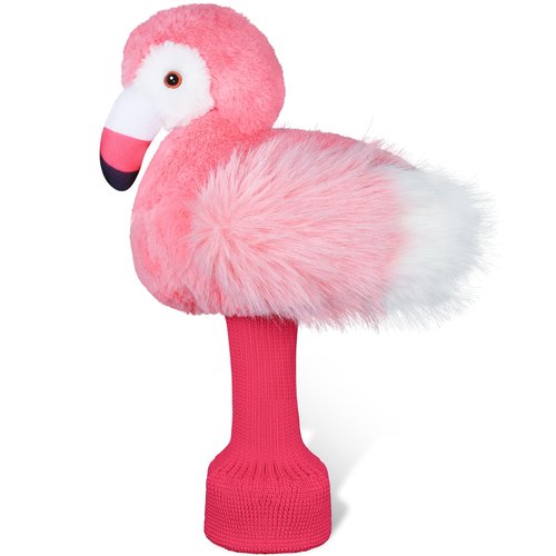 mytag Pink Flamingo Driver Headcover Funny Golf Headcover Plush Cushioning Protect Long Sock Cover Club Shaft