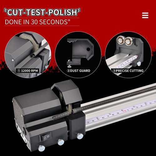 SPG Archery Electric Arrow Cutter 3-in-1, Precision Saw & Arrow Spinner & Polisher with Dust Guard, Carbon Aluminum Shaft Arrow Square Cutting Tool for Archery Workshop & DIY Enthusiasts