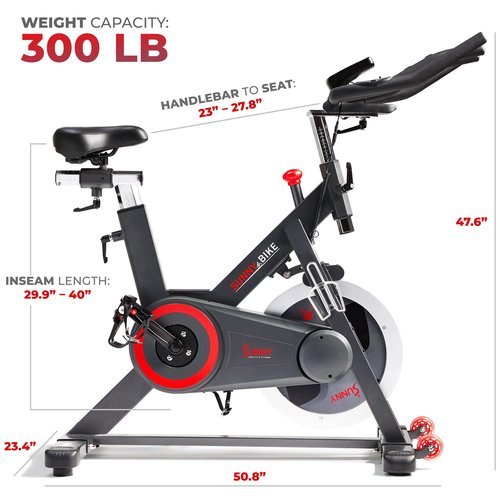 Sunny Health & Fitness Premium Indoor Cycling Smart Stationary Bike with Exclusive SunnyFit App Enhanced Connectivity - SF-B1805SMART
