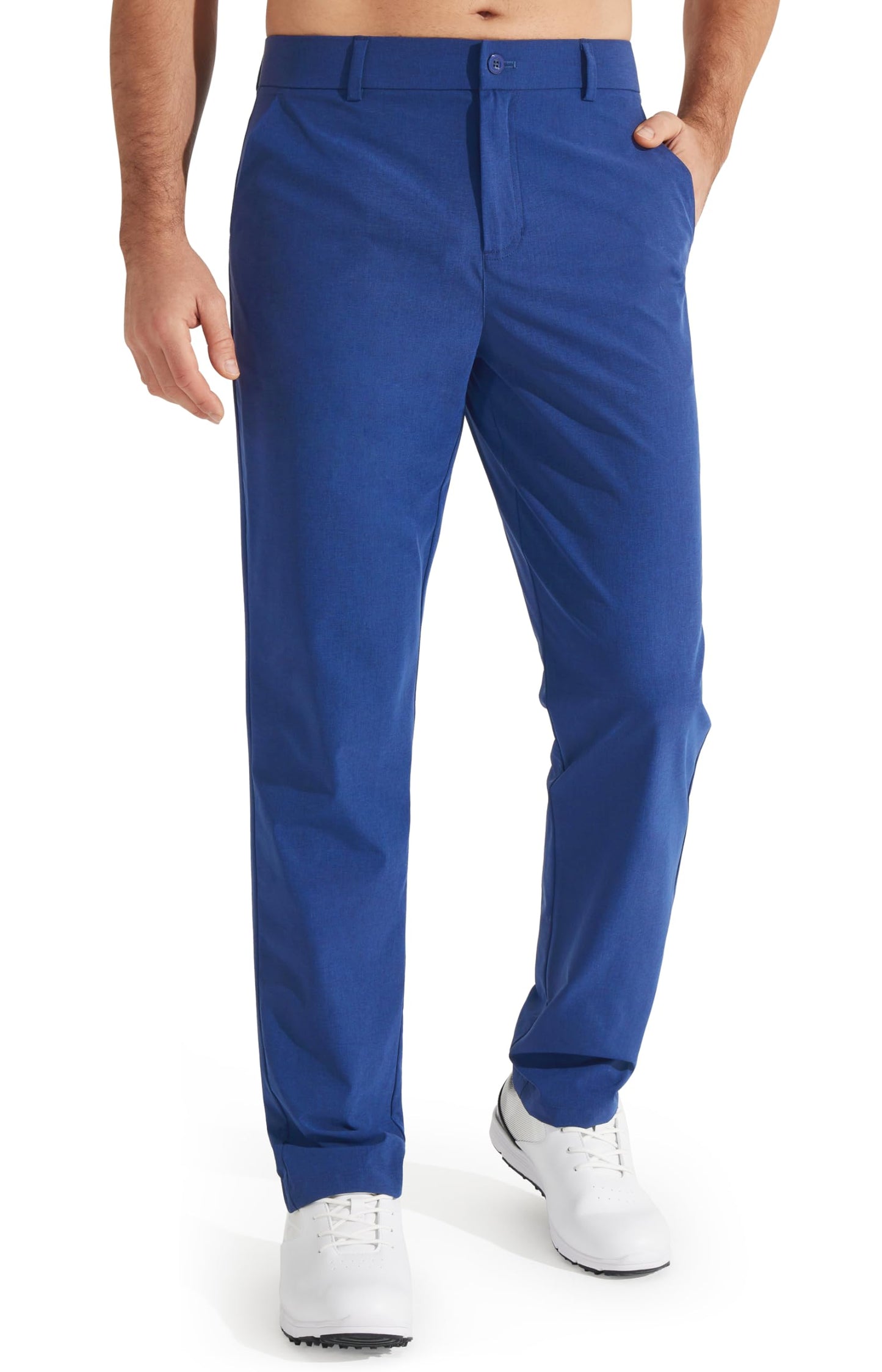 Libin Men's Golf Pants 30" Comfy Business Casual Pants Quick Dry Lightweight Fashion Outfits for Men Travel Vocation Dress Work, Royal Blue, 34W x 30L