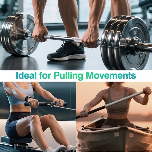 Nxvlto Gym Grips for Weight Lifting: 2025 Soft Silicone Weight Lifting Grips for Men Women, Fingerless Workout Gloves for Palm Protection, Dumbbell, Barbell, Pull Up, Deadlifts - Black