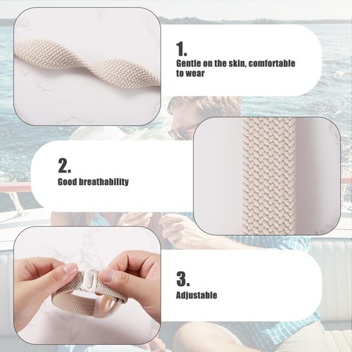 PEUTIER 2pcs Holder for Princess Cruise Medallion, Adjustable Braided Bracelet Comfortable Wristband Men Women Compatible with Princess Medallion Holder Accessories (White, Black)
