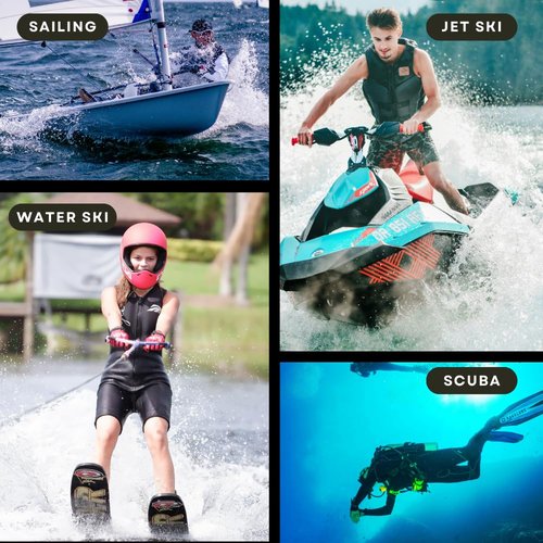 PIGOSKI Ultra Lightweight Water Ski Gloves UV Protection Kayaking Gloves Men Women Breathable Full Finger Neoprene with Anti-Slip Grip for Water Sports
