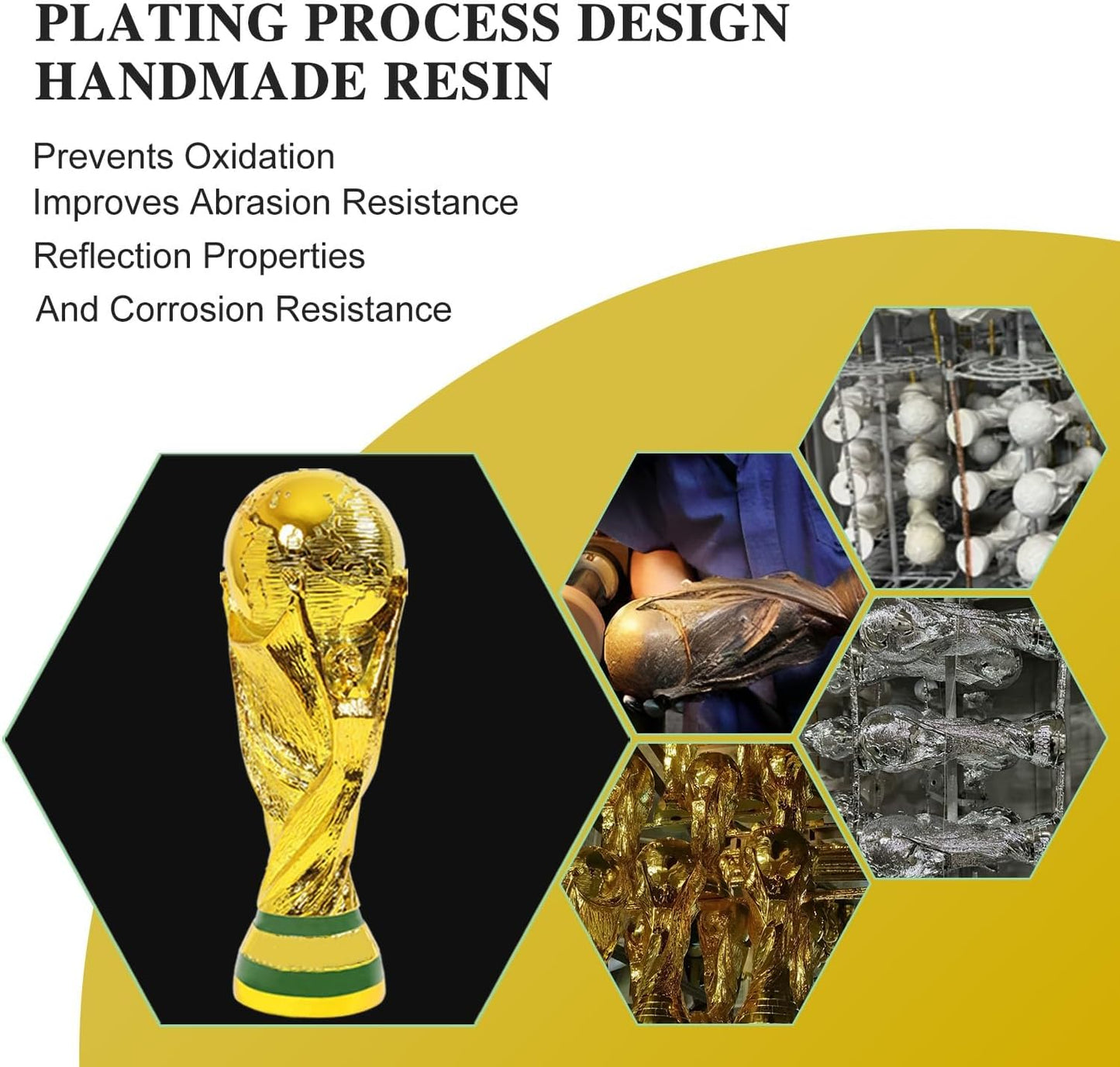 2022 World Cup Trophy Replica Resin Soccer Collectibles Sports Fan Trophy Gold Bedroom Office Desktop Decor