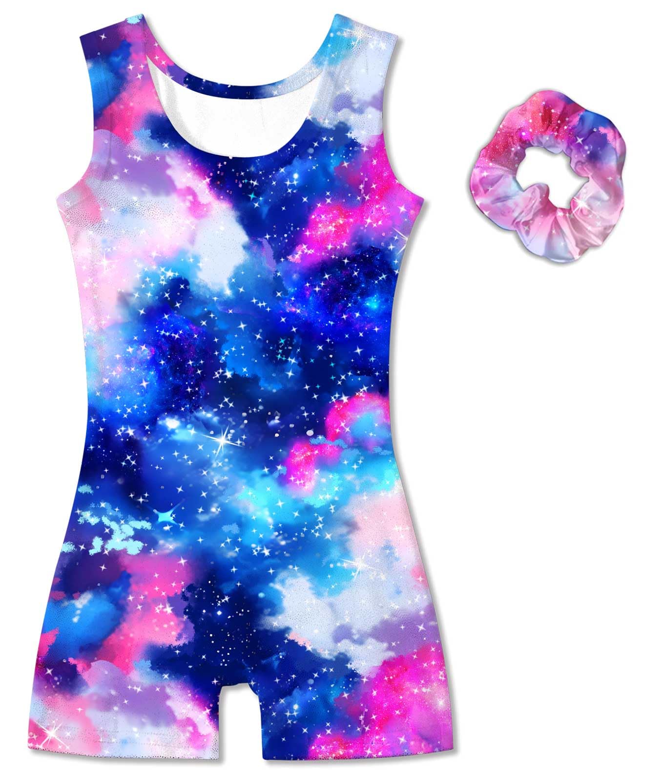 Vogseek Sparkly Gymnastics Leotards for Girls 9 10Y Galaxy Stars Biketards
