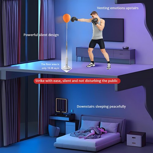 Reflex Bag,Punching Bag for Teens and Adults,Adjustable Boxing Ball with Suction Cup Base,Suitable for Fitness,Family Parent-Child Training Sports