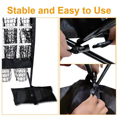 Wiseek 2 Pack Sandbags - Sand Bags for Weight with 4 PE Bags and Max Load Capacity of 15 lb, Sand Bags for Baseball Net, Batting Net, Golf Net, Football Net, Baseball Base