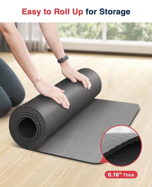 Redliro Treadmill Mat for Hardwood Floors, Exercise Equipment Mat, Non-Slip Ultra Durable Workout Mats High Density Jump Rope Exercise Bike Fitness Mat, Perfect for Exercise & Carpet Protection