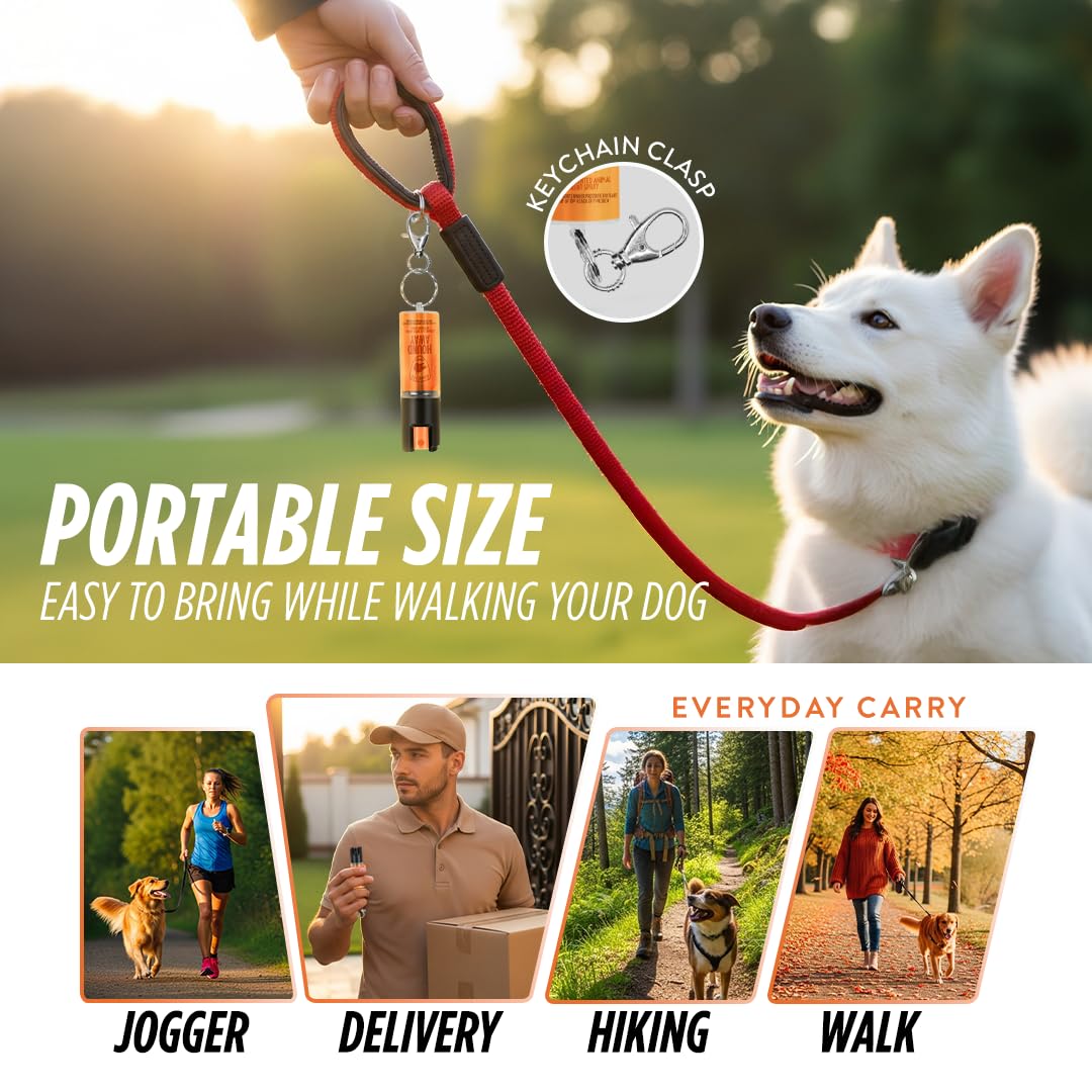 Citronella Dog Deterrent Spray, Dog Spray Self Defense, Training and Barking, Long-Range Dog Repellent, Portable Canister (0.5oz / 2oz)