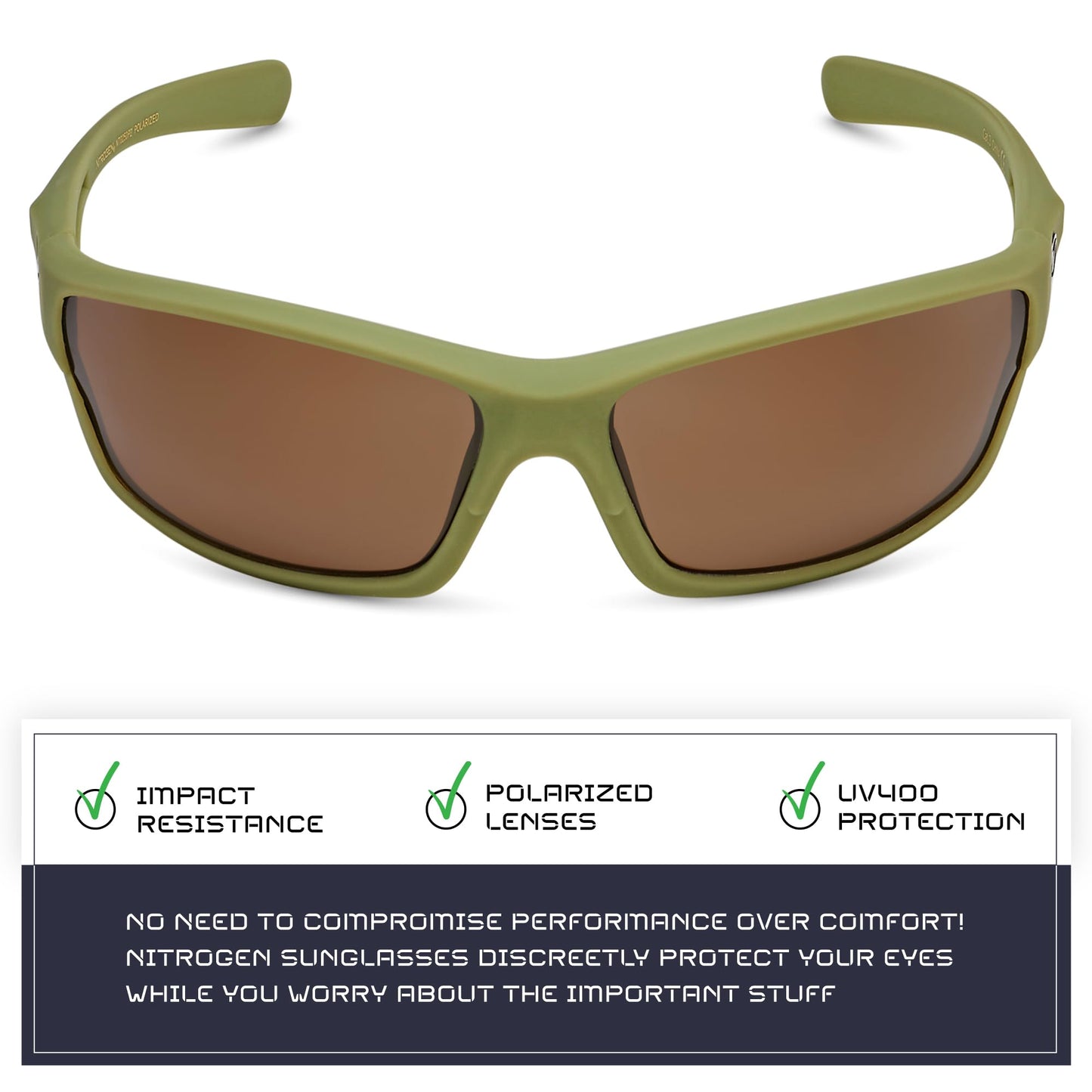 Nitrogen Polarized Wrap Around Sport Sunglasses for Men Women UV400 Driving Fishing Running Sun Glasses