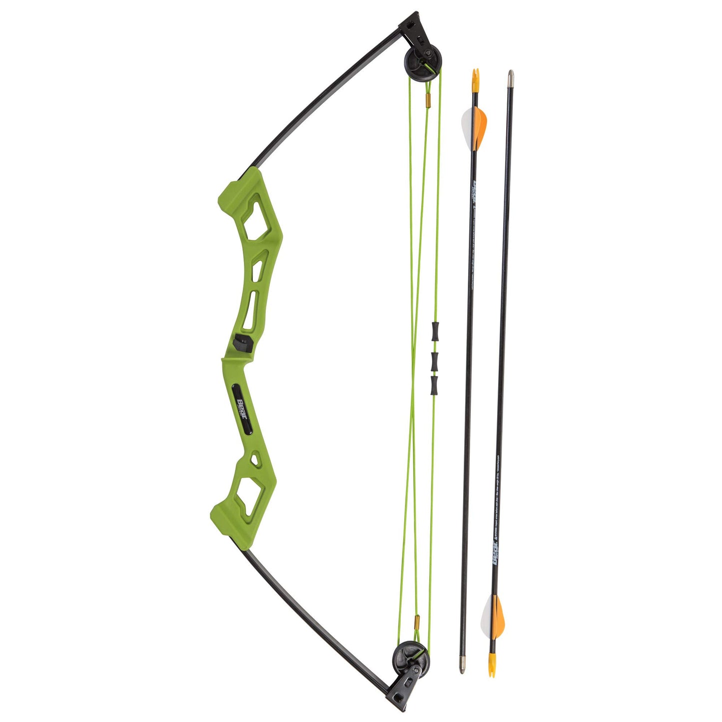 Bear Archery Apprentice Compound Youth Bow, Right Handed, Ages 4-7, Continuous Draw Weight up to 13.5 lbs, Continuous Draw Length up to 24", Ready-to-Shoot Accessories, Flo Green