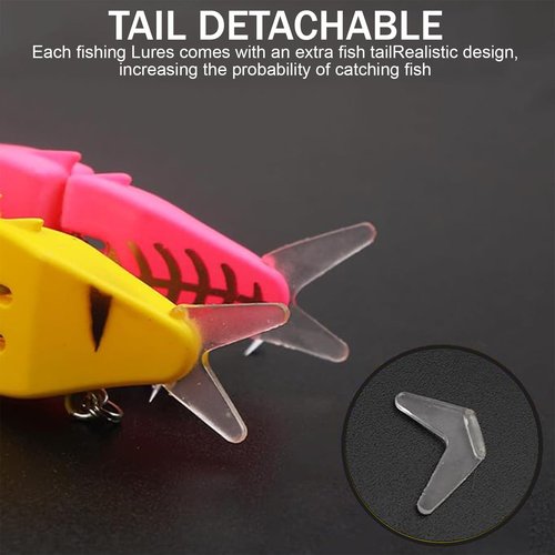 Mini Glide Bait Bass Fishing Lure | Slow Sinking Multi-Jointed Swimbait with Double Hook | Lifelike Swimming Action for Freshwater & Saltwater | Ideal for Bass, Trout, and Predatory Fish (003)