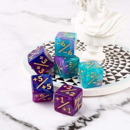 48 Pieces MTG Dice Counters Life Tokens Plus 1 Magic Counter Dice Set for MTG, TCG, Cards Game Accessories