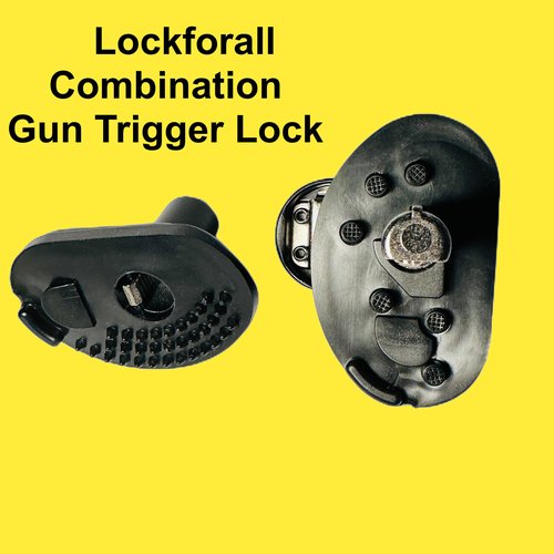 Lockforall Gun Trigger Lock, 3 Digit Set Own Combination Lock Password- Universal Fits with BB Gun Firearms Shotgun, Handgun, Pistol. (Black*2 Pack)