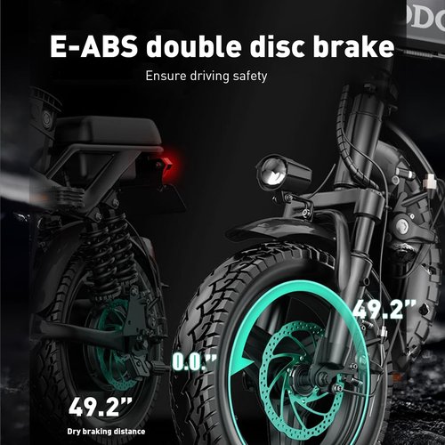 Folding Electric Bike for Adults, 700W Peak Motor 25MPH Speed, 48V 20Ah Removable Battery Ebike,14 Inch Wheels Adults Electric Bicycles with Multiple Shock Absorption, Lightweight & Portable E-Bike