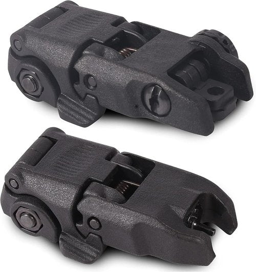 Flip Up Sight Backup Front & Rear Sight Set Rapid Transition Backup Sight Set for Picatinny Weaver Rail Mount