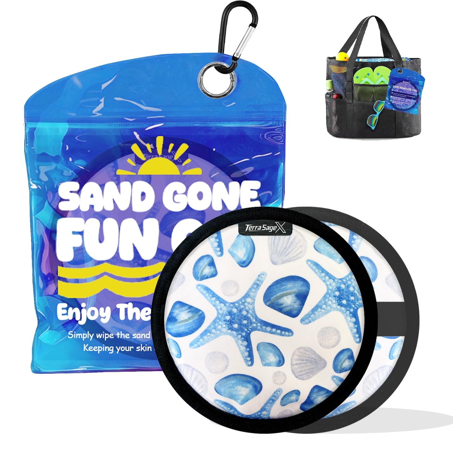 Beach Sand Remover 2026 Summer Cruise Vacation Essentials Accessories for Kids women Must Haves Accessories for Essentials Hawaii Trip Honeymoon European Costa Rica Bahamas (Round Starfish A)