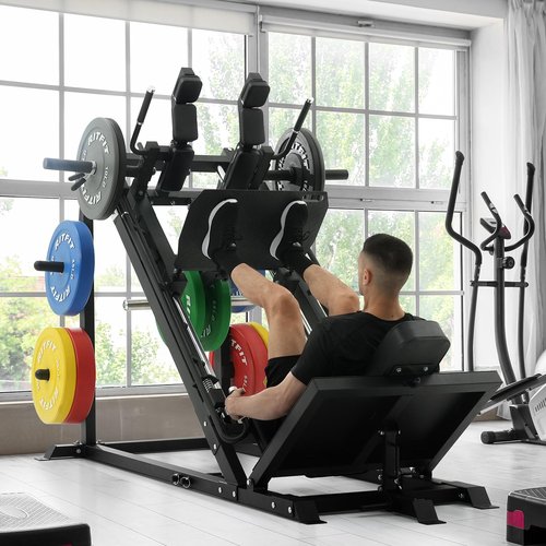 RitFit Gazelle Pro 3 in 1 Leg Press and Hack Squat Machine - High-Tensile Steel Leg Press Machine, 2000 lbs Capacity, Adjustable Angles, Hack Squat Machine with Weight Storage, Black (Black)
