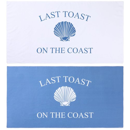 Peryiter 6 Pcs Last Toast on The Coast Bachelorette Beach Towels 30 x 60 Bride Tribe Bridesmaid Gift for Bachelorette Party Supplies for Wedding Honeymoon Engagement Party
