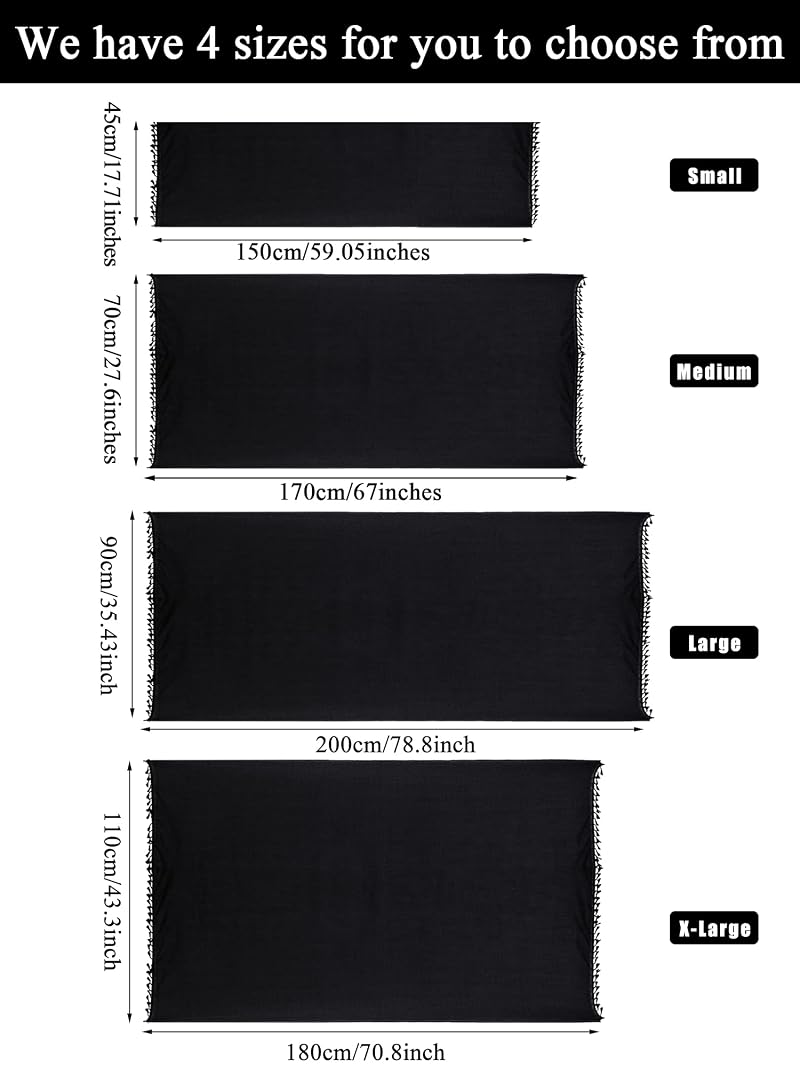 Boao 2-Piece Beach Sarong Cover Up Set in Black & White X-Large