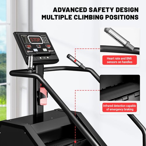 Jelens Stair Stepper Machine with LED Screen 440 LBS, Commercial Grade Stair Climber Exercise Machine for Home with 15 Resistance Levels for Cardio, 24-164 Steps/Minute (Classical)