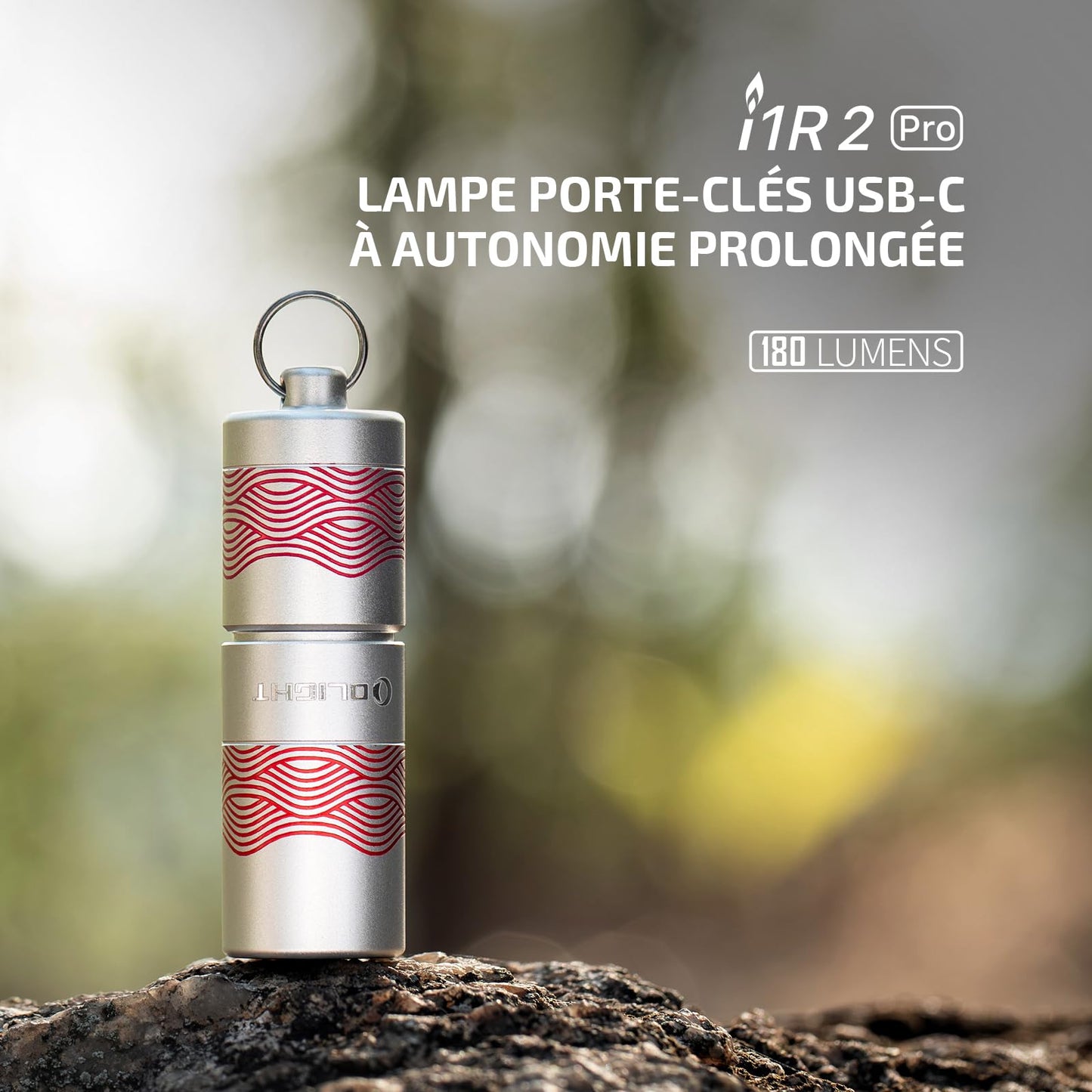 OLIGHT I1R 2 Pro Eos 180 Lumens EDC Rechargeable Keychain Flashlight, Powered by Built-in Rechargeable Battery with Type-C USB Cable, Slim Mini Handheld Light for Everyday Carry (Capsule Orange)