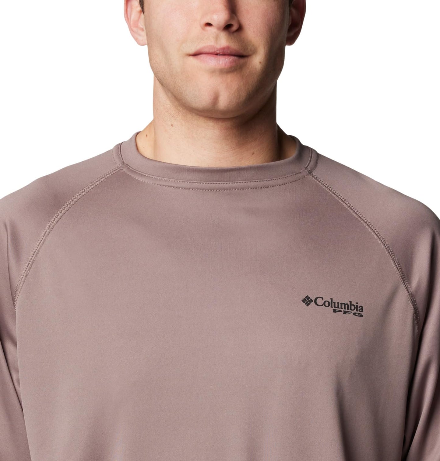 Columbia Men's Terminal Tackle Long Sleeve Shirt, Iron/Black Logo, Large