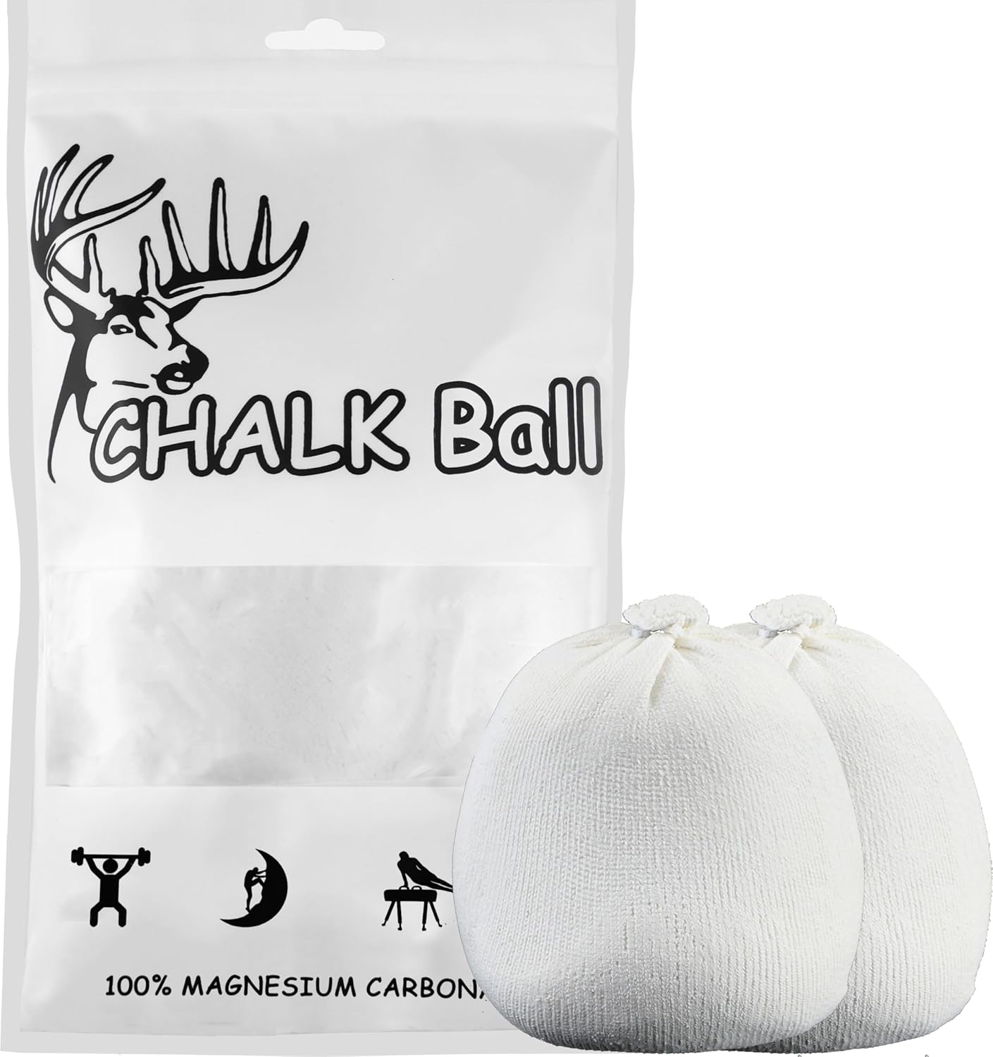 2 Bags Gymnastics Chalk Ball for Climbing - (6oz) Gym Chalk Used for Lifting Weightlifting Workout and Rock Climbing, Weight Powder Hands Chalk