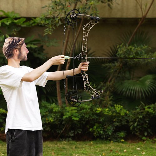 LWANO 32" Archery Hunting Arrows 100% Pure Carbon Fiber Arrows with 12 Pack Shaft 400 Spine Removable Tips for Compound Bow Target Practice