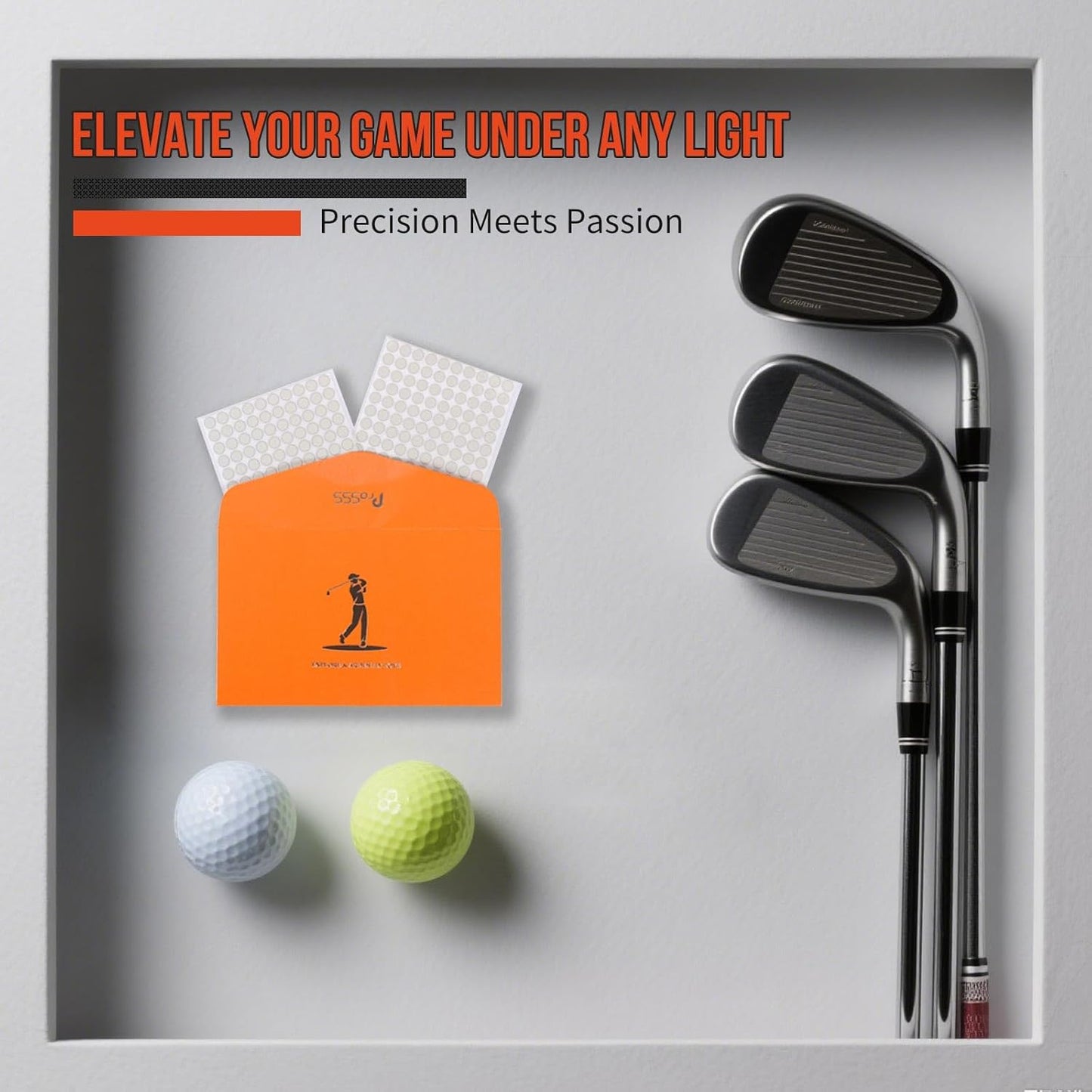 0.25" White Reflective Dot Stickers - 300 Pack with High-Reflective Glass Beads, Weatherproof Golf Ball Markers for Simulators & High-Speed Cameras