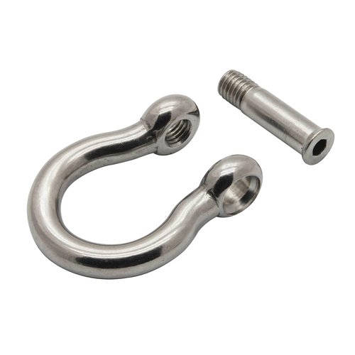 Extreme Max 3006.8405.4 BoatTector Stainless Steel Bow Shackle with No-Snag Pin - 1/4", 4-Pack