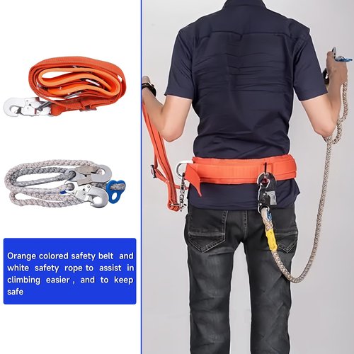 NeNchengLi Tree Climbing Spikes for Tree Work Adjustable Tree Climbing Gear Set, Arborist Tree Climbing Equipment with Belt for Climbing Tree Picking Fruit Outdoor Jungle Survival Sport (Dark blue)
