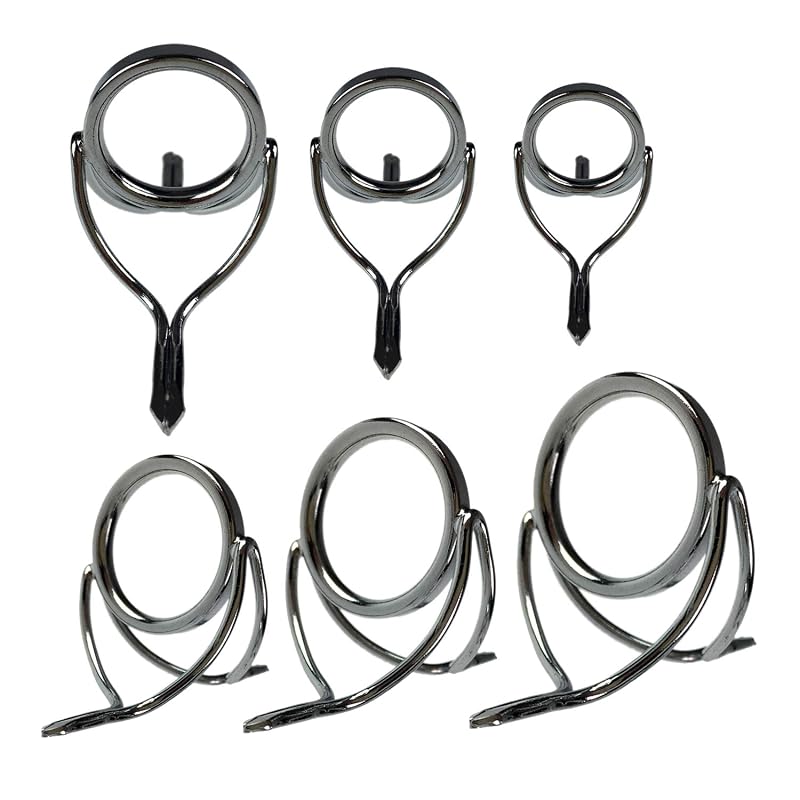 QualyQualy 6Pcs Rod Guides Set - 12#-25# Stainless Steel Integrated Ring Replacement